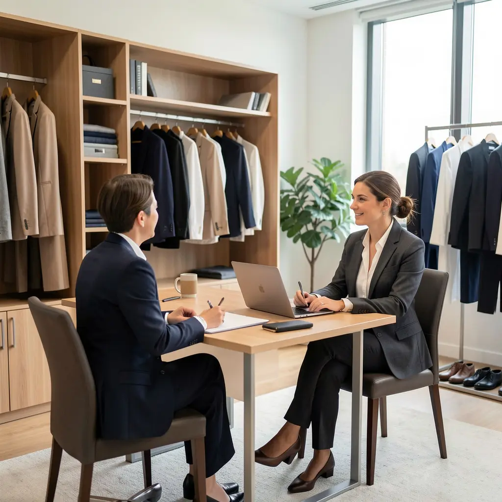 Professional wardrobe consultation session